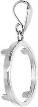 Load image into Gallery viewer, Sterling Silver Penny Bezel 19 mm Coins Prong Back Square Edge 1 Cent No Coin