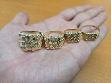 Load image into Gallery viewer, Authentic 10k Gold Nugget Ring Small Medium Large Extra Large Sizes 6-13