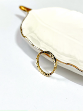 Load image into Gallery viewer, 14K Solid Gold Handmade Hexagon Beaded Ring Band