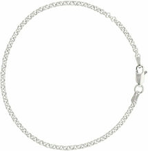 Load image into Gallery viewer, Sterling Silver Italian Rolo Chain Necklace 2mm Thin Nickel Free Sizes 7~30 inch