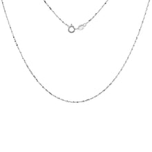 Load image into Gallery viewer, 925 Sterling Silver Diamond Cut Twisted Serpentine Chain Bracelet Necklace 1.1mm