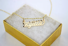 Load image into Gallery viewer, 10K Yellow Gold Personalized Handmade Name Pendant with/out Singapore Chain