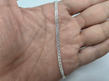 Load image into Gallery viewer, 925 Sterling Silver Double Curb Chain Anklet 3mm, Fits 9.5" to 10" Ankles