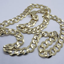 Load image into Gallery viewer, 10K Yellow Gold Solid Cuban Link Chain Curb Necklace Bracelet 10mm, 8"~30"