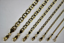 Load image into Gallery viewer, 10K SOLID YELLOW GOLD MARINER LINK CHAIN NECKLACE FOR MEN WOMEN 2mm ~ 7.5mm