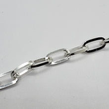 Load image into Gallery viewer, 925 Sterling Silver Paperclip Chain Necklace Bracelet 5.5 mm Sizes 7-30 inch