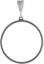 Load image into Gallery viewer, 925 Sterling Silver Mexican 1 Peso Bezel 34 mm Coins Prong Back Illusion Edge