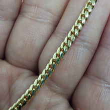 Load image into Gallery viewer, 14K Solid Yellow Gold 4mm Chain Miami Cuban Link Necklace Men Women 20" - 30"
