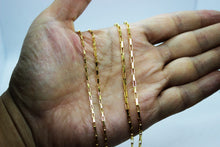 Load image into Gallery viewer, 14K Solid Yellow Gold Box Open Link Chain Necklace 1.5mm or 2mm 16" - 24"