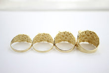 Load image into Gallery viewer, Authentic 14k Gold Nugget Ring Manly Small Medium Large Extra Large Sizes 6-13