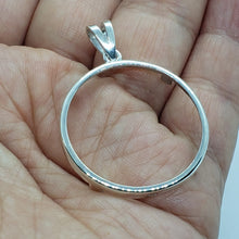 Load image into Gallery viewer, 925 Sterling Silver Mexican 1 Peso Bezel 34 mm Coins Prong Back Round Edge