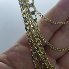 Load image into Gallery viewer, 10K Yellow Gold Hollow Cuban Curb Chain Link Necklace Bracelet 2~7mm All Sizes