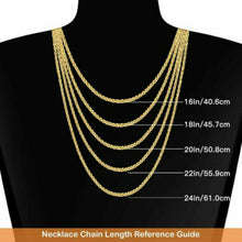 Load image into Gallery viewer, 10K REAL YELLOW GOLD Figaro Chain Pendant Necklace Bracelet (2mm~9.5mm/7"~30")