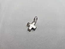 Load image into Gallery viewer, 925 Sterling Silver Small Plain Greek Cross Pendant 1/2 Inch Tall (13mm)