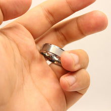 Load image into Gallery viewer, Tungsten Carbide Flat Center Satin Finish Recessed Edges Wedding Band Ring 8mm
