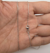 Load image into Gallery viewer, 925 Sterling Silver Fine Rounded Cardano Snake Chain Necklace 0.8mm 16" to 18"