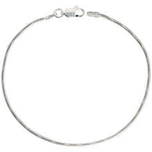 Load image into Gallery viewer, 925 Sterling Silver Snake Chain Necklace Bracelet Diamond Cut 1.4mm 7" to 30"