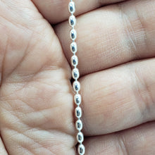 Load image into Gallery viewer, Sterling Silver Oval Pallini Bead Ball Chain Necklaces Bracelets 2.5mm 7"~30"