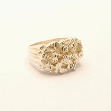 Load image into Gallery viewer, 925 Sterling Silver Diamond Cut Finish Nugget Ring 9/16 Inch Wide, Sizes 8-13