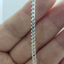 Load image into Gallery viewer, 925 Sterling Silver Curb Cuban Link Chain Necklaces Men Women 2.1mm Size 16"~30"