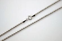 Load image into Gallery viewer, Authentic 10K White Gold Hollow Rope Twist Link Chain Necklace 1.5mm/16"~30"