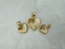 Load image into Gallery viewer, Authentic 10K Yellow Gold Heart Pendant Beautiful Charm with CZ 3 Sizes