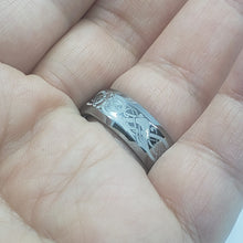 Load image into Gallery viewer, Tungsten Carbide 8 mm Concaved Wedding Band Ring Etched Celtic Dragon Pattern