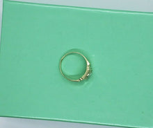 Load image into Gallery viewer, 10K Yellow Gold Initial Alphabet Letter Ring for Baby Kids Children Size 1 to 3