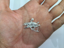 Load image into Gallery viewer, 925 Sterling Silver Leopard on a Branch Pendant 3/4 (19mm) Inch Tall