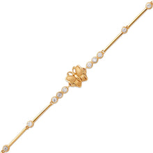 Load image into Gallery viewer, 14K Yellow Gold Fancy Butterfly D/C Bracelet 3mm Wide, 9mm Center H Clasp