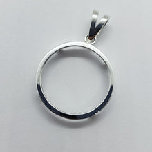 Load image into Gallery viewer, Sterling Silver Nickel Bezel 22 mm Coins Prong Back Square Edge 5 Cent No Coin