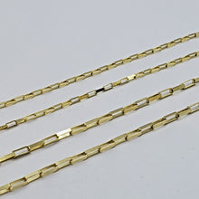 Load image into Gallery viewer, 14K Solid Yellow Gold Box Open Link Chain Necklace 1.5mm 2mm 16" 18" 20" 22" 24"