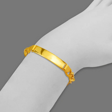 Load image into Gallery viewer, 14K Yellow Gold Figaro Chain ID Bracelet 10mm/10mm 8" 8.5" Engraving Available