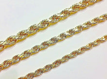 Load image into Gallery viewer, Authentic 10K Yellow Gold Hollow D/C Rope Chain Necklace Men 5.5mm-8mm 20"~30"
