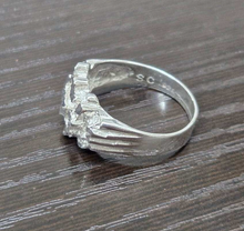 Load image into Gallery viewer, 925 Sterling Silver Diamond Cut Finish Nugget Ring 11mm, 7/16 Inch Sizes 8-13
