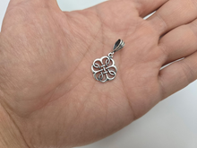 Load image into Gallery viewer, 925 Sterling Silver Large Celtic Shield Knot Pendant 3/4 (19mm) Inch Tall