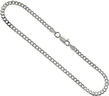 Load image into Gallery viewer, 925 Sterling Silver Curb Cuban Link Chain Necklaces Men Women 3mm Size 16" ~ 30"