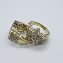 Load image into Gallery viewer, 10K Yellow Gold 20.5mm Big Star Shaped Ring Band for Men Size 9 -11