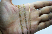 Load image into Gallery viewer, 10K Yellow Gold 2mm-3mm Pave D/C Mariner Anchor Link Chain Necklace 16"- 26"