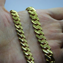 Load image into Gallery viewer, 10K Yellow Gold Miami Cuban Monaco Chain 7.5-9mm Necklace Bracelet 7"-30" Hollow