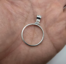 Load image into Gallery viewer, 925 Sterling Silver 25 Cent Quarter Coin Bezel Frame 24mm Screw Top Coin Edge