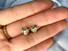 Load image into Gallery viewer, 10K Real Solid Yellow Gold Heart Nugget Earrings