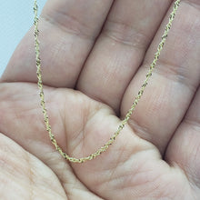 Load image into Gallery viewer, 10K Gold D/C Heart Flower Initial Alphabet Pendant with Singapore Chain 16" ~24"