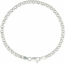 Load image into Gallery viewer, 925 Sterling Silver Italian Rolo Chain Necklace Bracelet 4mm Sizes 7~30 inch