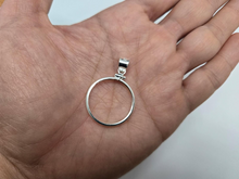 Load image into Gallery viewer, 925 Sterling Silver 25 Cent Quarter Coin Bezel Frame 24mm Screw Top Coin Edge