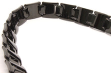 Load image into Gallery viewer, Tungsten Carbide Black Hexagon Faceted Magnetic Therapy Bracelet, 1/2 Inch Wide