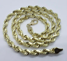 Load image into Gallery viewer, 10k Solid Yellow Gold D/C Rope Chain Men's Necklace 6mm 22"