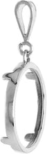 Load image into Gallery viewer, Sterling Silver Nickel Bezel 22 mm Coins Prong Back Square Edge 5 Cent No Coin