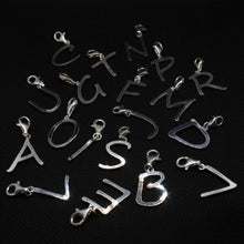 Load image into Gallery viewer, 925 Sterling Silver 26-Alphabet Easygoing Handwriting Initial Pendant with Clasp