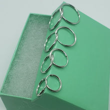 Load image into Gallery viewer, 14K Yellow White Rose Gold Hoop Round Tube Endless Backing Earrings 1.2mm Wide